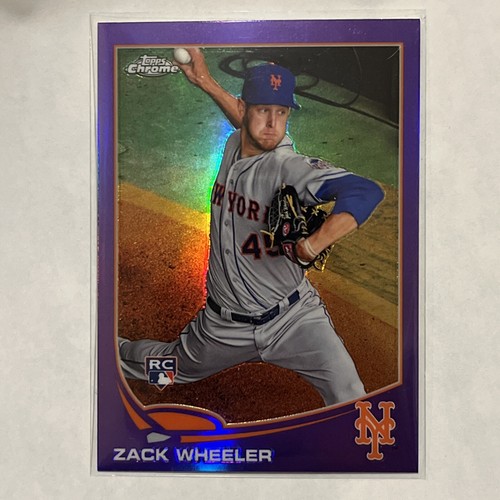 2013 Topps Chrome Retail Purple Refractor Zack Wheeler #180 Rookie RC New York