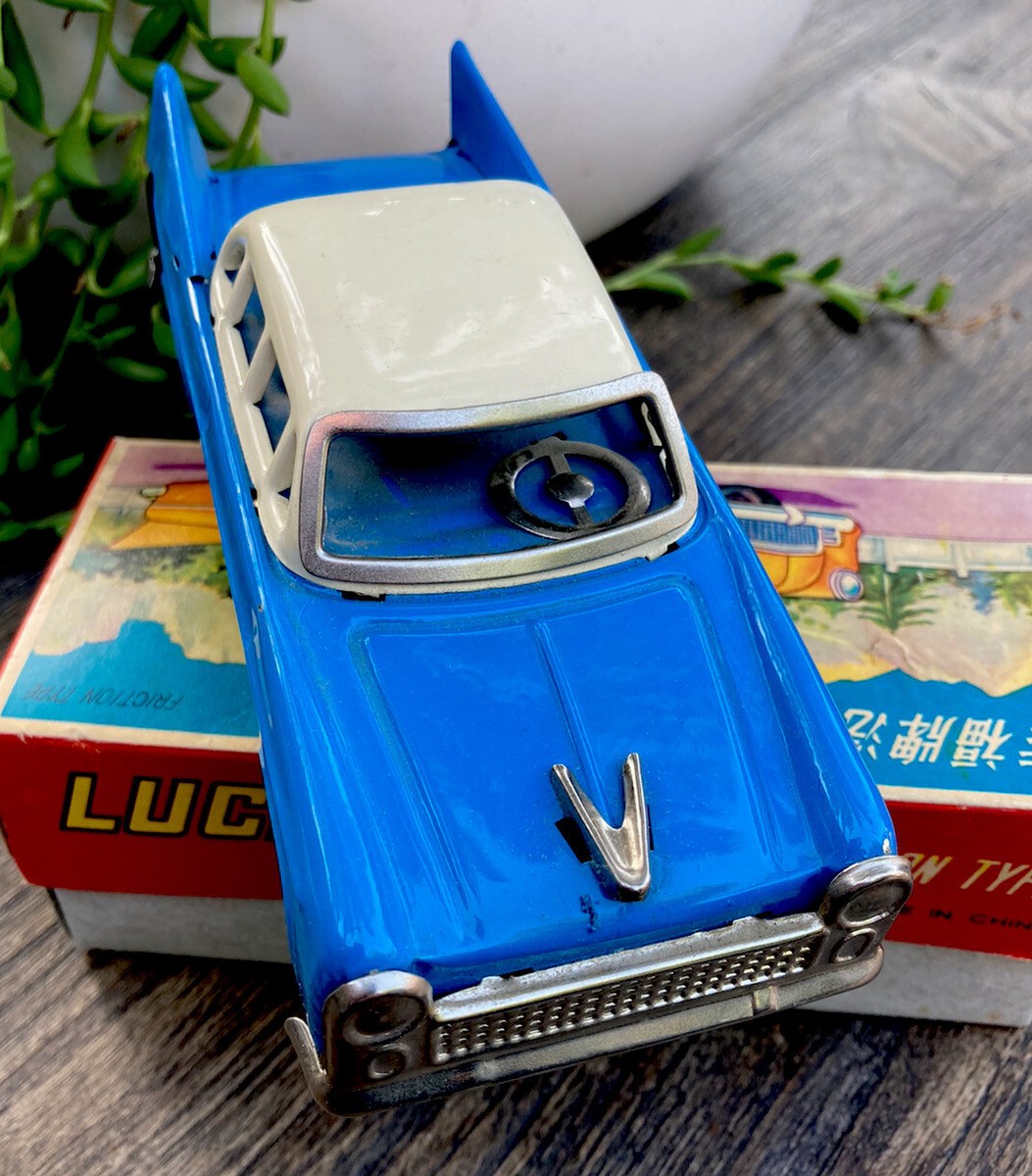 Vintage Tin Toy Car China Made 1960's With Original Box Excellent