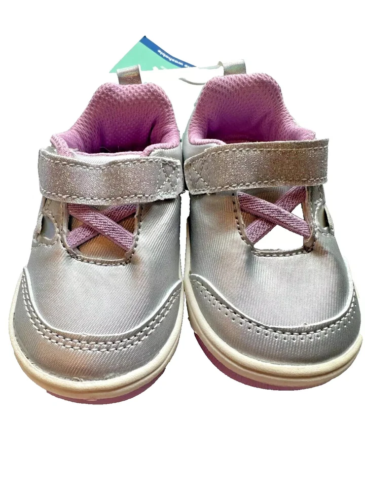 Surprize by Stride Rite Baby Girls 3 Sneakers Shoes Flutter Butterflies Sparkly - Image 2 of 4