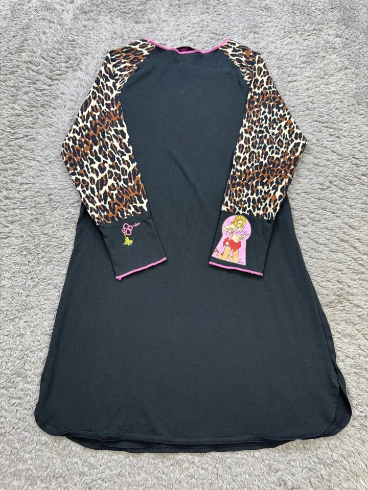 Betsey Johnson Dress Women Small Intimates Nightgown Leopard Print Sleepwear - Image 2 of 4