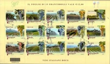 2014 Italy Republic Foglietti I vini D.O.C.G. 3rd issue used