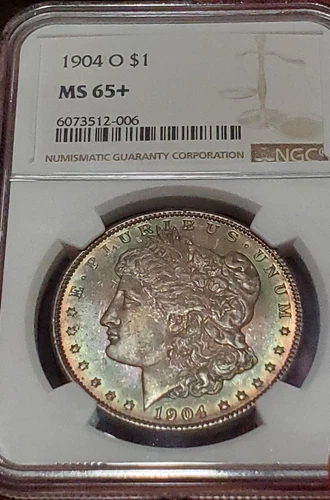 NGC MS 65+ 1904 O Morgan Silver Dollar Monster Tone Coin