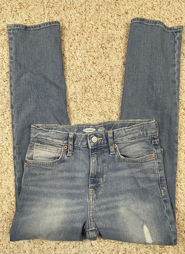 Old Navy Girls Distressed Flex Skinny Adjustable Waist Jeans Size 12 (26x27) - Picture 3 of 11