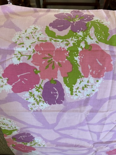 2 Vintage Burlington House Gold Star Pillowcases KING Floral Lavender Pink Retro - Picture 3 of 8