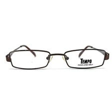 Tempo CTM9012 BR Eyeglasses Frames Brown Rectangular Full Rim 48-17-135