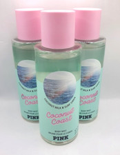 VICTORIA'S SECRET PINK COCONUT COAST BODY MIST 8.4 FL OZ SET OF 3