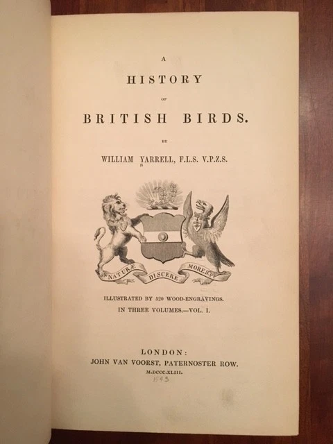 RARE 1843 History of British Birds, Yarrell, Owls Swans Goose Ducks, ORNITHOLOGY - Image 3 of 4