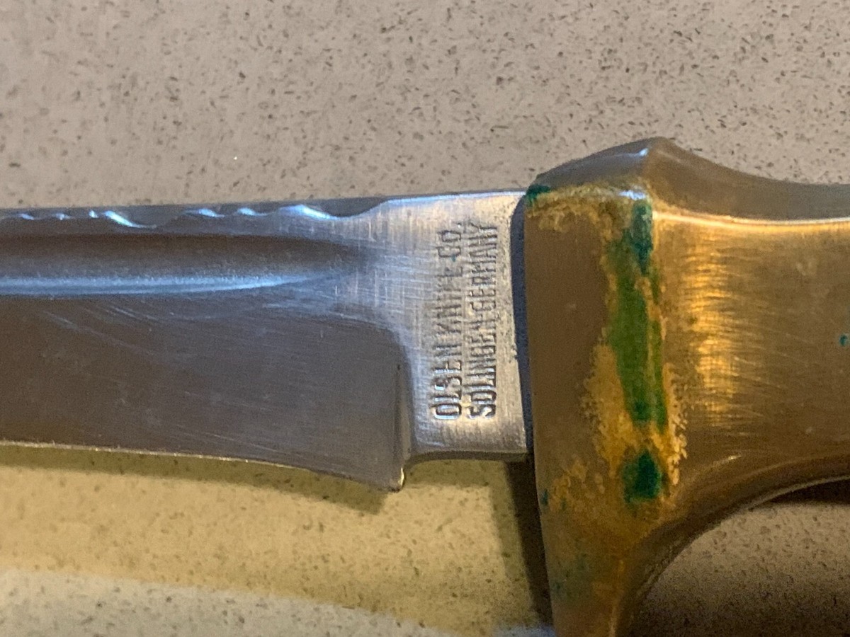 Vintage OLSEN Knife Co Solingen Germany Hunting Bowie Knife 1960's