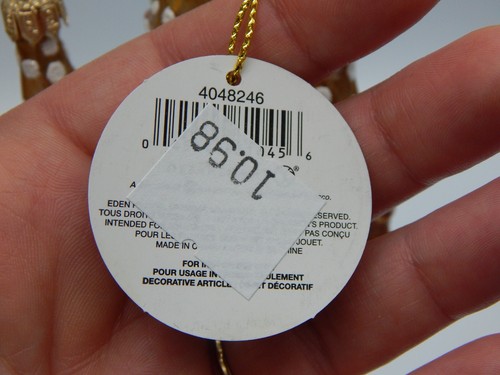 4 PAIRS - Department 56 Gnome Dangle Ornaments 2" Gold Tone 4048246 (JO14) - Picture 4 of 8