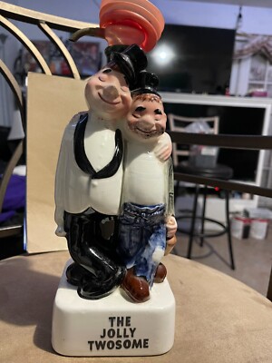 Vintage The Jolly Twosome Vintage Ceramic Liquor Decanter/Dispenser some chips
