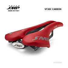 NEW Selle SMP VT30C CARBON Saddle : VELVET TOUCH RED - MADE IN iTALY!