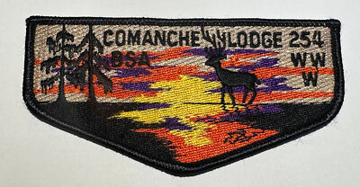 OA Lodge 254 Comanche Black www  Boy Scout flap CC2