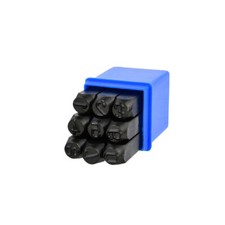 SET PUNZONI STAMPINI NUMERI CIFRE 9pz 10mm GEKO G01814