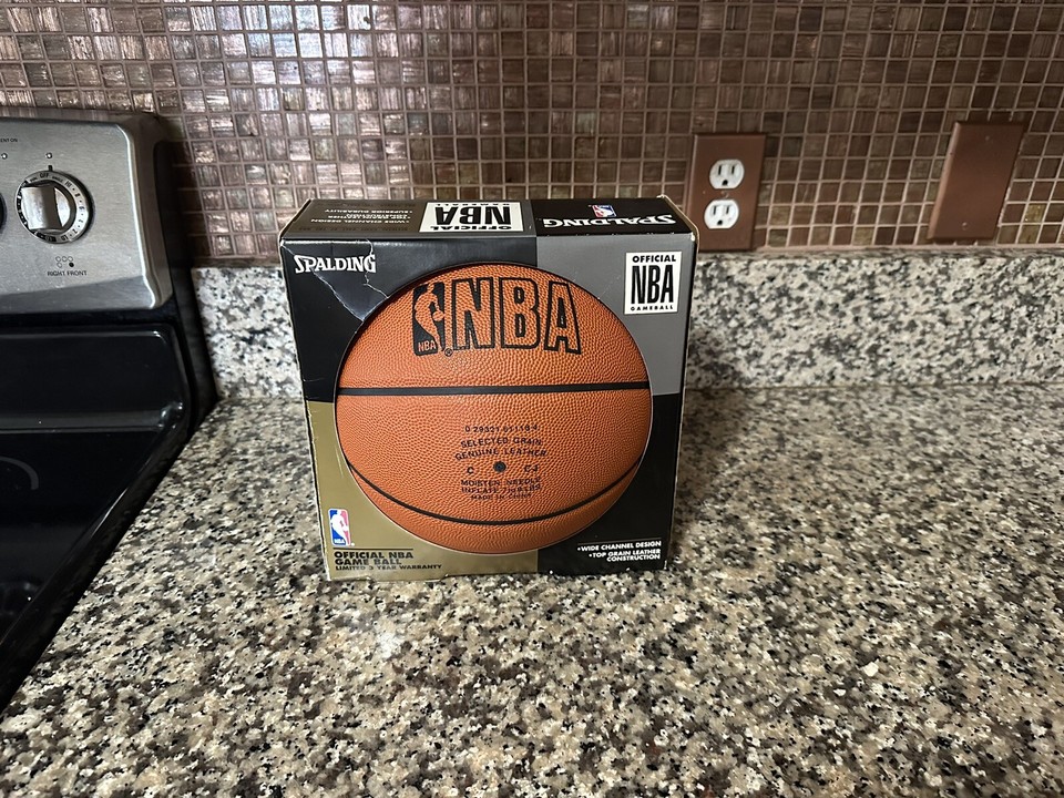 Official Spalding NBA Game Ball Genuine Leather Basketball NEW