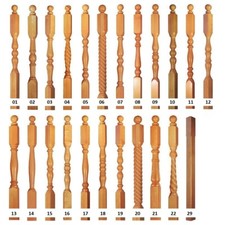 gedrechselte Säulen Holz Geländer Pfosten Treppensäulen Holzpfosten Holzsäulen