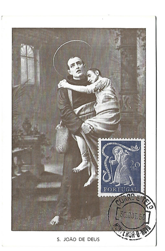 CARTE MAXIMUM PORTUGAL 1950 S. JOAO DE DEUS