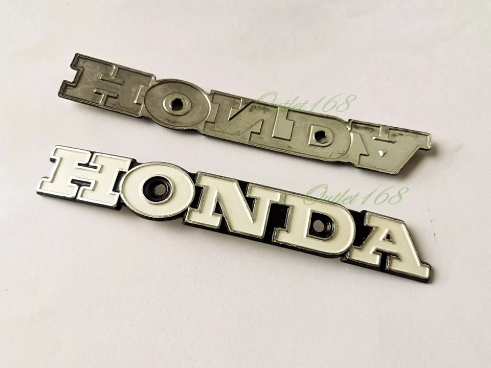 Par de emblema de tanque de combustible lateral Honda SL125 CL100S logotipo con tornillos Foto 2 de 4
