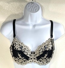NWT Wacoal Women's 32C Embrace Lace Unlined Shaping Underwire Bra 65191 Black