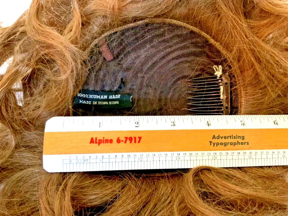 human hair Wig wit clips cosplay drama theater Festival as is hairpiece Read VTG - Image 4 of 4