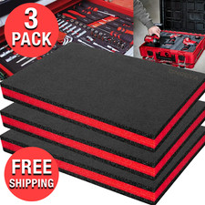 (3-Pack) Kaizen Foam Inserts Customizable Tool Box Shadow Foam Organizer ToolBox