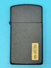 Vintage 1992 Dove Dad Emblem Black Matte Slim Zippo Lighter NEW