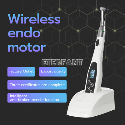 Moteur Endodontique Sans Fil ETERFANT 16:1 - Avec Pièce à Main Contre-angle LED - Pour Dentisterie