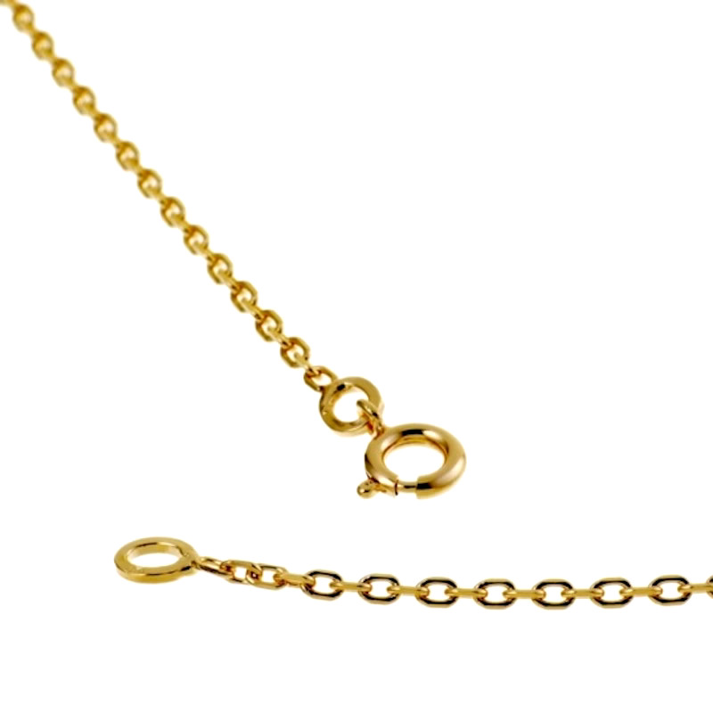 Chaîne maille forçat pour femme résistant au temps en plaqué or jaune 750