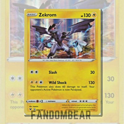 Zekrom - HOLO RARE card - 060/185 Sword & Shield Vivid Voltage