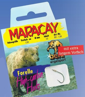 Behr Maracay Haken Forelle Bronze ALLE GRÖSSEN WURMHAKEN VORFACHHAKEN HOOKS HOOK