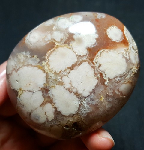 HOT 121g Natural Polished Cherry Blossom Agate Crystal Madagascar YWA745 - Picture 3 of 12
