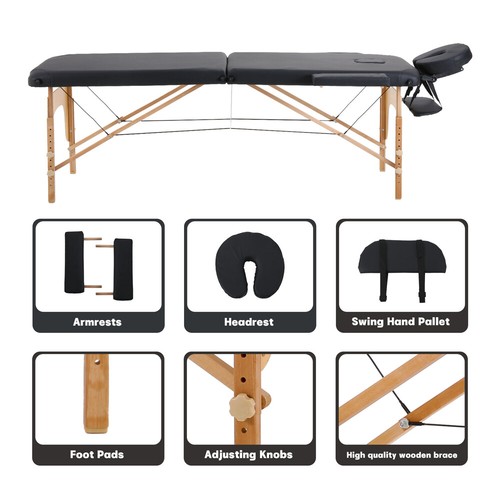 Portable Folding Spa Table Massage Bed Salon Tattoo Treatment Couch Lightweight - Picture 26 of 78