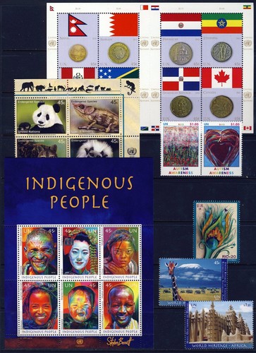UN - NEW YORK . 2012 Year Set . 11 Stamps + 3 Sheets . Mint Never ...