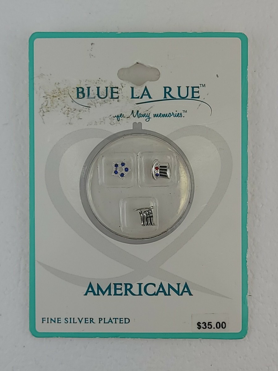 Blue La Rue Americana Charms Fine Silver Plated