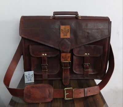 JMB   Real Leather Backpack Bag Men Laptop Vintage Satchel Travel Genuine