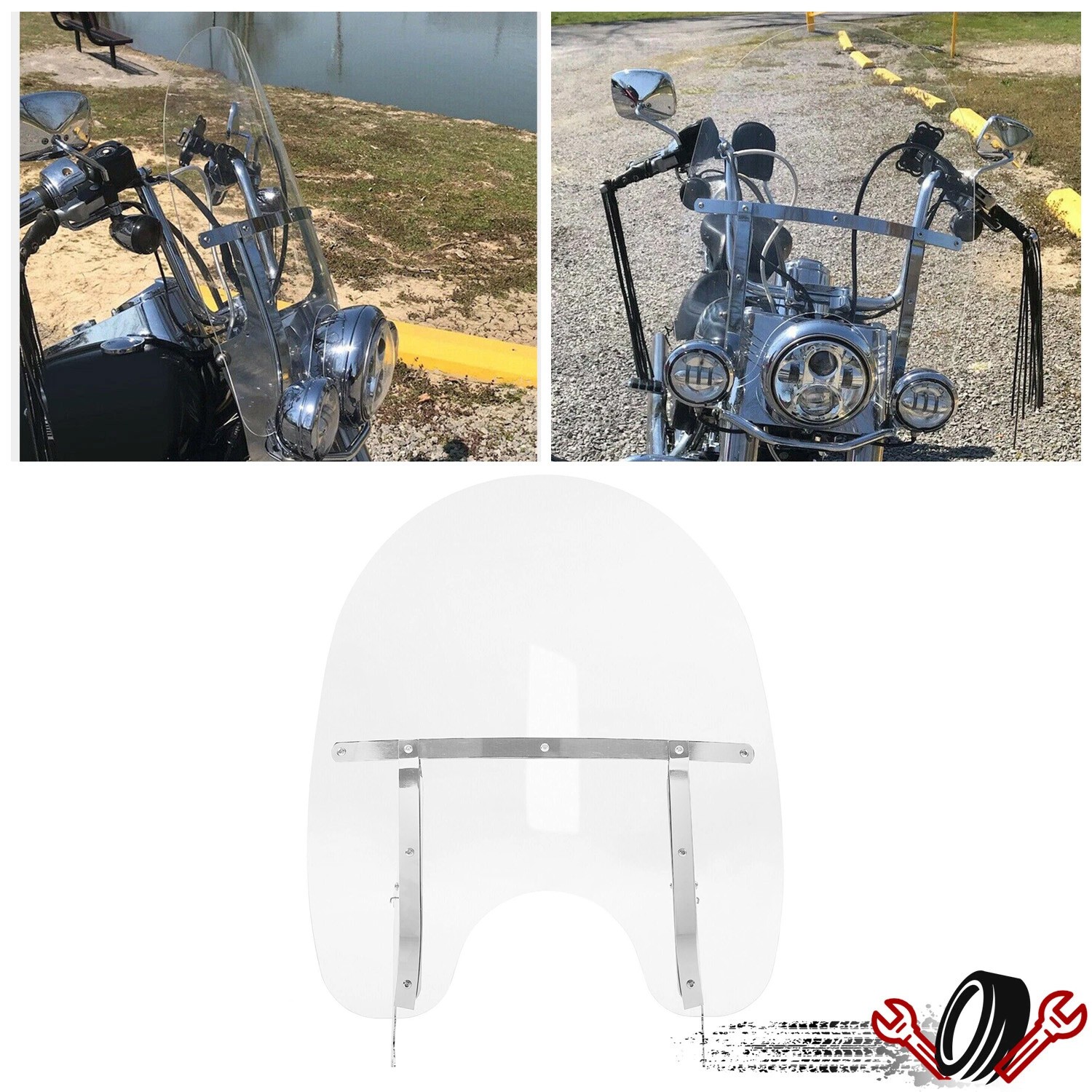 Front Windscreen Windshield Fit For Harley Heritage Softail Classic 2000-2017