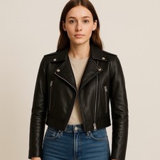 Barneys Originals Jacket Women 12 Clara Biker...