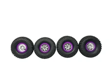 Pit Bull Rock Beast 1.9” Tires W Vanquish Bully Wheels & Purple Rings #16810