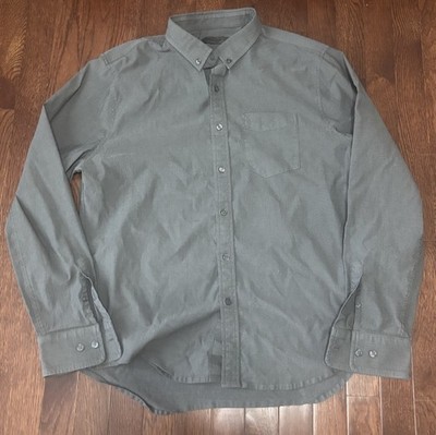 Proof Shirt Mens Large Gray Button Down Cotton Blend Huckberry