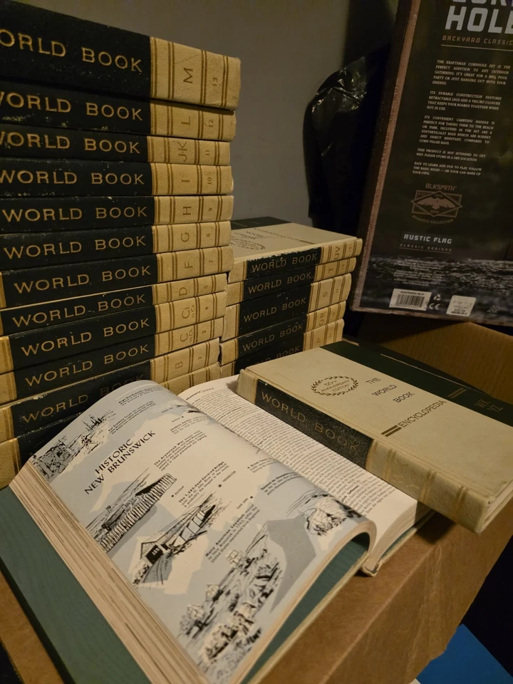 The World Book Encyclopedia 1960s ALMOST COMPLETE 19/20Volume Set Missing Book E - Image 4 of 4