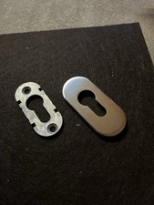 Schließzylinder PZ Rosette 6mm Oval Edelstahl Gebürstet Inkl. Schrauben