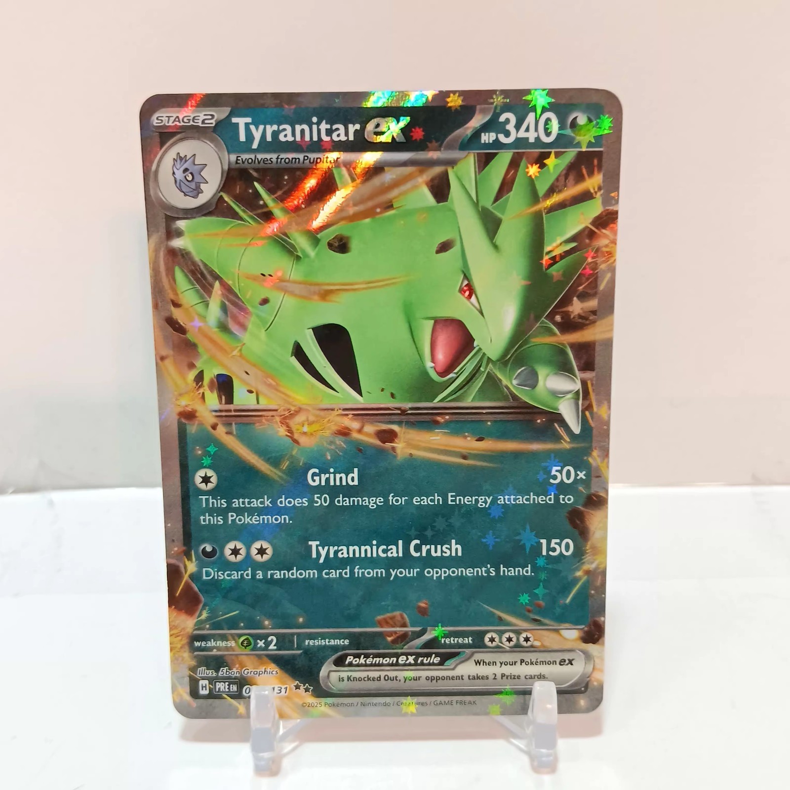 Pokémon Tyranitar Ex 64/131 LP Prismatic Evolutions