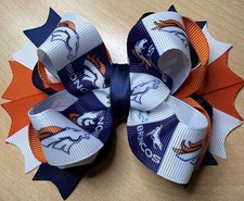 Denver Broncos Football Inspired Hair Bow