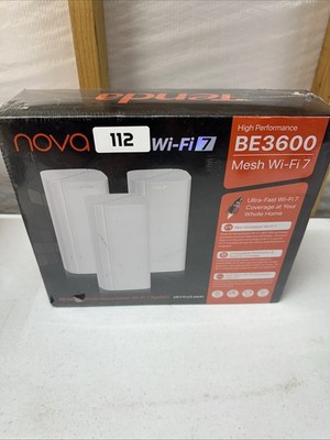 Tenda BE3600 Dual Band WiFi 7 Mesh WiFi System - 3*Full Gigabit Ports *SEALED*