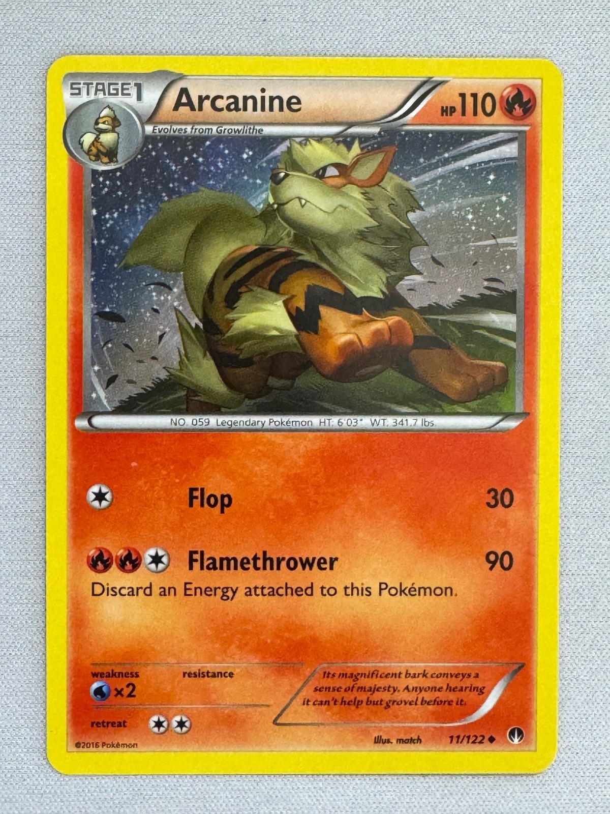 Arcanine 11/122 Uncommon BREAKpoint Pokemon Lightly Played