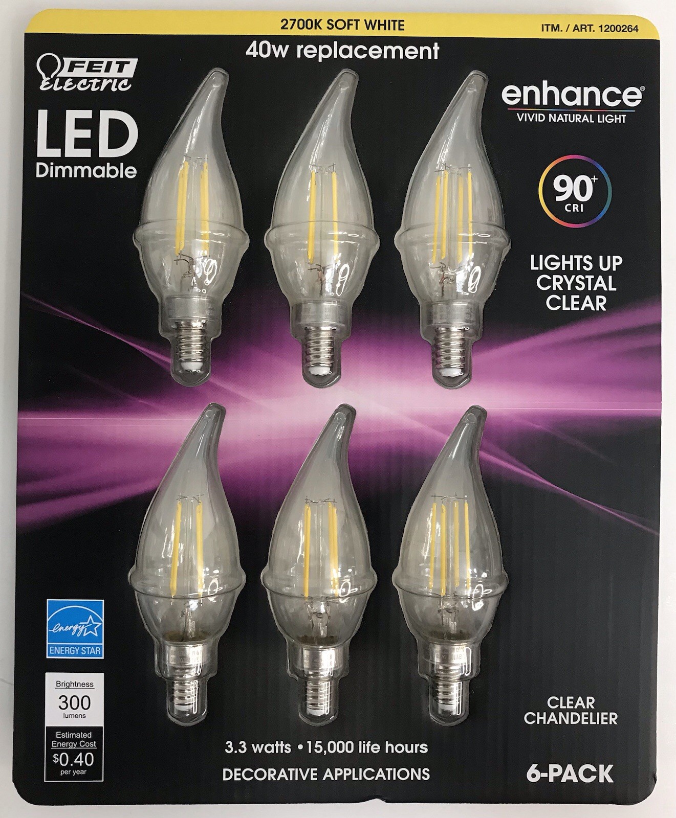 6 Pack 40 Watt Dimmable