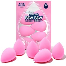 AOA Studio Collection makeup Sponge Set Latex Free 6 Count Pack of 1 , Pink