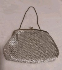 Vintage Style Evening Clutch Purse Glitter Snap Closure/ Chain Wedding Party