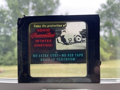 SOHIO -Jay s Service Station Johnstown, OH Advertising ALPHA Glass Photo Slide