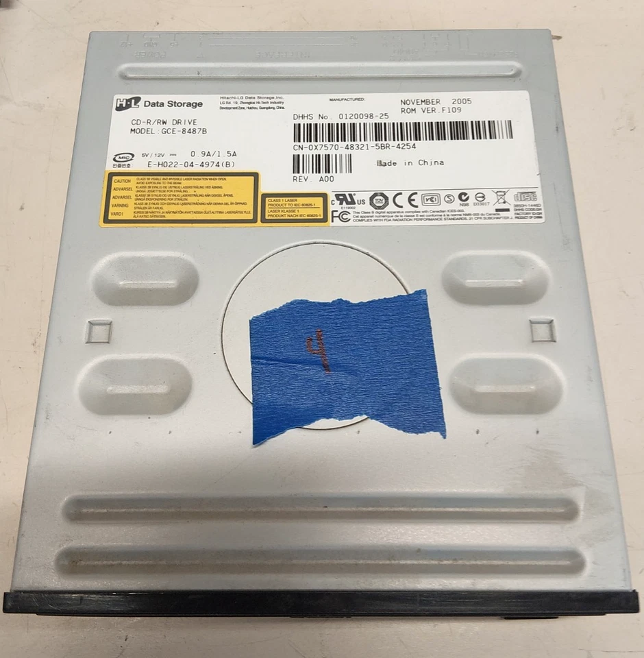 Hitachi-LG HL Data Storage GCE-8487B Desktop PC IDE CD-ROM/CD-R/RW Drive TESTED! - Image 2 of 4