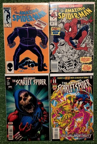 AMAZING SPIDER-MAN #271 - 1ST MAYHEM #350 DR DOOM SCARLET SPIDER #2 #7 COMIC LOT